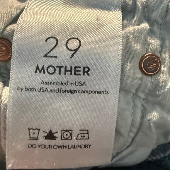 MOTHER Denim Side Racer Stripe Cutoff Shorts, Thunderstruck Wash, Size 29 - Picture 5 of 5